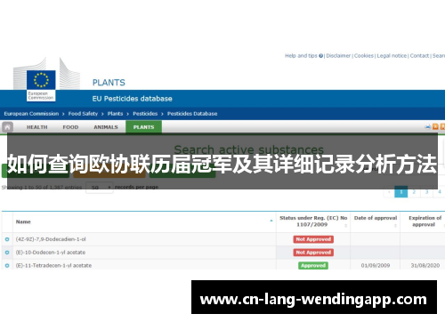 如何查询欧协联历届冠军及其详细记录分析方法